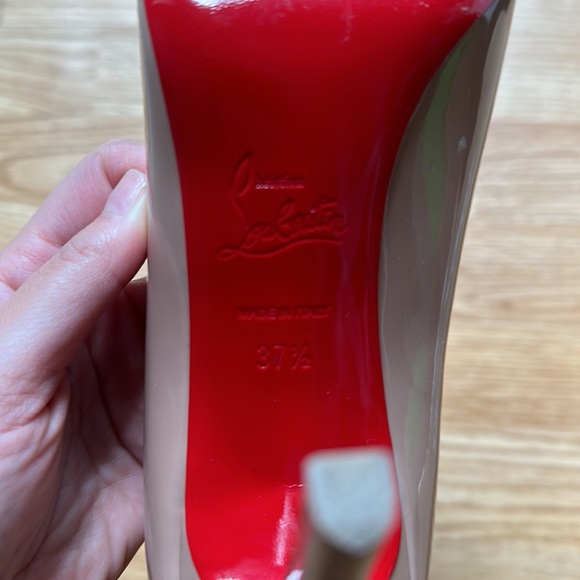 Christian Louboutin Pigalle 100 Nude Patent Leather (size 37.5 EU) - Picture 3 of 16